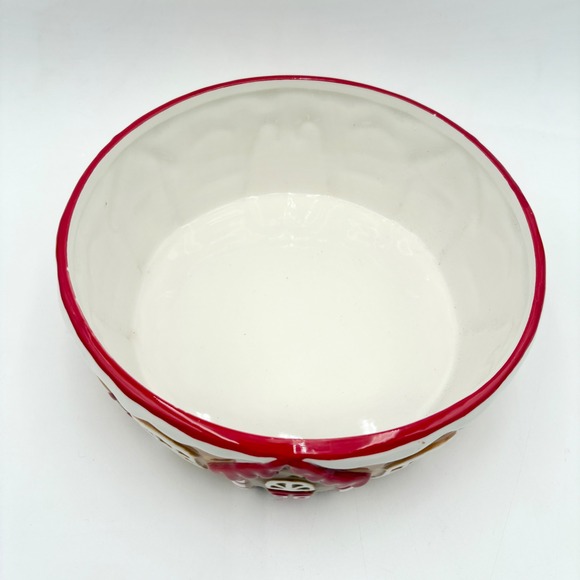 Gingerbread House Bowl Ceramic Hand Painted Holiday Christmas Decor Candy Dish - Picture 2 of 8